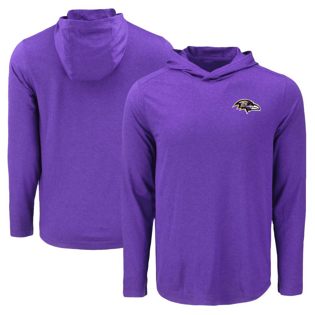 Men 2026 NFL Baltimore Ravens Hooded long sleeved T-shirt purple 06->->Sports Accessory